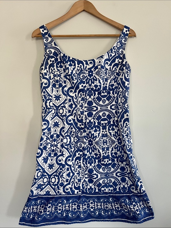 Nine West Dresses & Skirts - Nine West Navy and White Tile-Print Mini Dress